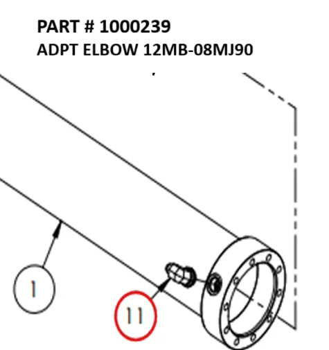 ADPT ELBOW 12MB-08MJ90 - Part No. 1000239