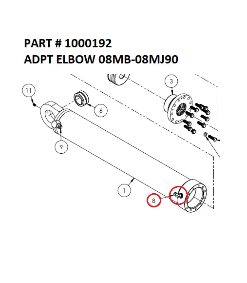 ADPT ELBOW 08MB-08MJ90 - Part No. 1000192