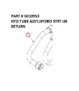Serco 1050XR Hydraulic Tube Assembly Hydrocontrol Straight Jib Return (Part 5010953)