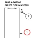 Serco 1050XR Parker Hydraulic Filter Canister (Part GG9006)