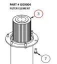 Serco 1050XR Hydraulic Filter Element (Part GG9004)
