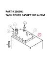 Serco 1050XR Tank Cover Gasket 50 Gallon A-Frame (Part 230501)