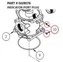 Serco 1050XR Hydraulic Filter Indicator Port Plug (Part GG9076)