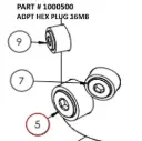 ADPT HEX PLUG 20MB HOLLOW - Part No. 1000504