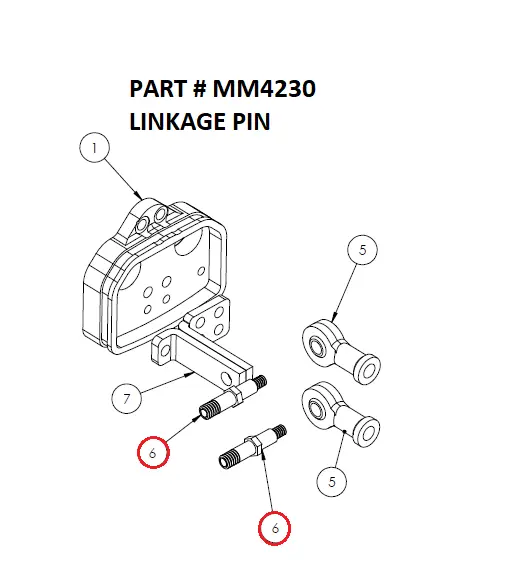 Serco 1050XR Linkage Pin (Part MM4230)