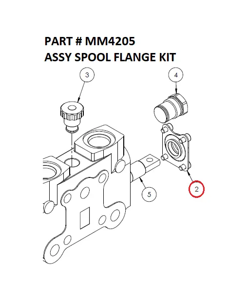 Serco 1050XR Spool Flange Kit Assembly (Part MM4205)