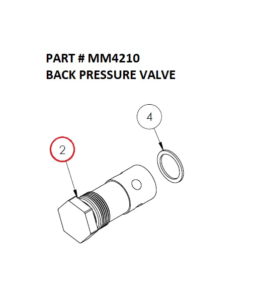 Serco 1050XR Back Pressure Valve (Part MM4210)