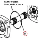 Serco 1050XR Hydraulic Motor Main Drive, 6.2 cu. in. (Part GG6106)