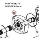 Serco 1050XR Hydraulic Motor Geroler, 6.2 cu. in. (Part GG6110)