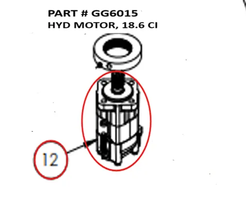 Serco 1050XR & Grapple Hydraulic Motor, 18.6 cu. in. (Part GG6015)