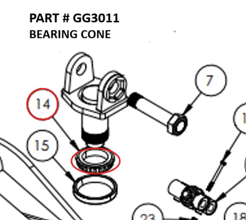 Serco 1050XR & Grapple Bearing Cone (Part GG3011)