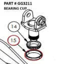 Serco 1050XR & Grapple Bearing Cup (Part GG3211)