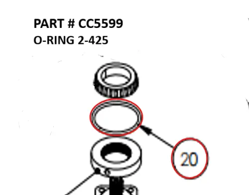 O-Ring, 2-425 for Serco 1050XR & Grapple (Part CC5599)