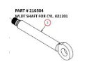 Serco 1050XR Shaft for Cylinder Weldment 021201 (Part 210504)