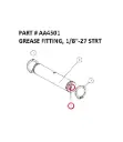 Grease Fitting, 1/8"-27 Straight for Serco 1050XR & 8500 (Part AA4501)