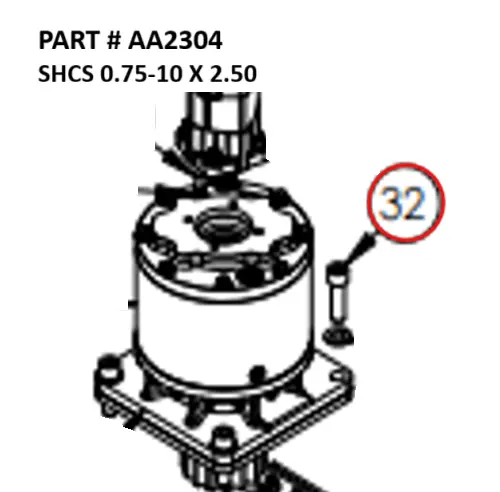 SHCS 0.75-10 X 2.50 - Part No. AA2304