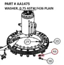 Washer, 3/4" ASTM F436 Plain for Serco 1050XR & 8500 (Part AA1475)