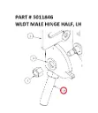 Serco 8500 Male Hinge Half Weldment, Left-Hand (Part 5011846)