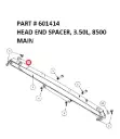 Serco Head End Spacer, 3.50L, 8500 Main (Part 601414)