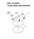  FILTER HEAD BOLT/WASHER - Part No. GG9043