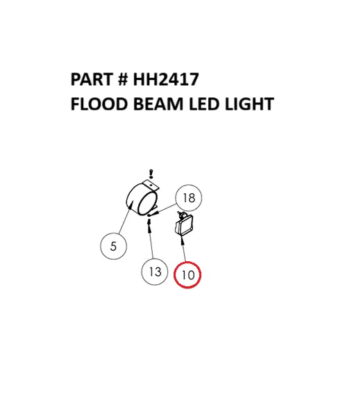 FLOOD BEAM LED LIGHT - Part No. HH2417