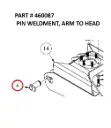 Serco 8500 Pin Weldment, Arm to Head (Part 460087)