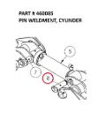 Serco 8500 Pin Weldment, Cylinder (Part 460085)