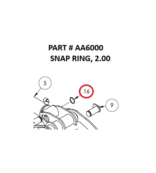 Snap Ring, 2" for Serco 8500 (Part AA6000)