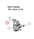 Serco 8500 Pin, 45mm x 7.63" (Part 460440)