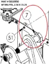 WTMG PIN, 2.50 X 15.25 - Part No. 5010950