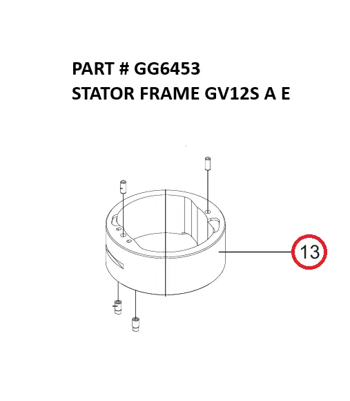 STATOR FRAME GV12S A E - Part No. GG6453