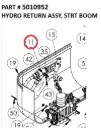 Serco 1050XR & 8500 Hydrocontrol Return Assembly Straight Boom (Part 5010952)