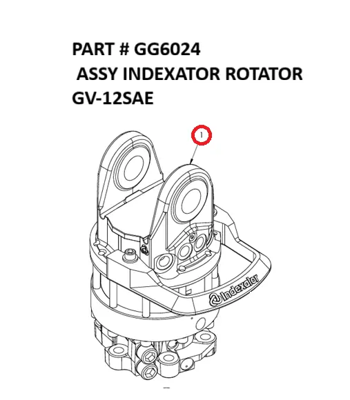 ASSY INDEXATOR ROTATOR GV-12SAE - Part No. GG6024