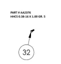 HHCS 0.38-16 X 1.00 GR. 5 - Part No. AA2376