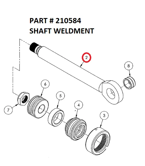 Serco Grapple Shaft Weldment (Part 210584)