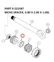 Serco Grapple Machined Spacer, 3" x 2" x 1" Long (Part 221547)