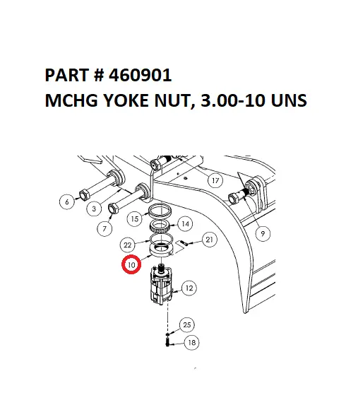 Serco Machined Yoke Nut, 3"-10 UNS