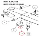 HHCS 0.38-16 X 1.00 G8 - Part No. AA2448
