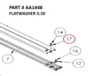 Flat Washer 1/2" for Serco 1050XR & 8500 (Part AA1448)
