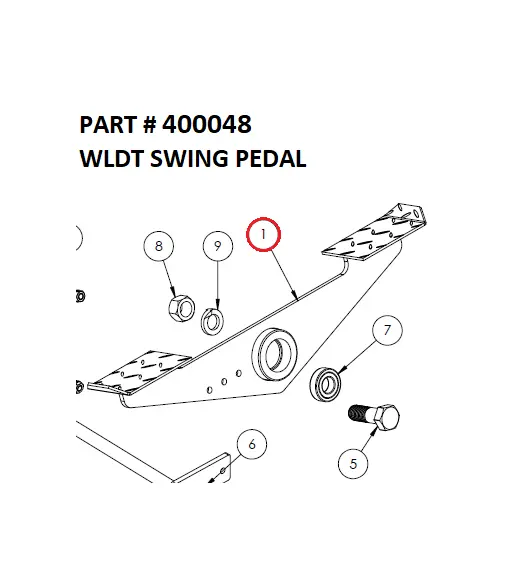 WLDT SWING PEDAL - Part No. 400048
