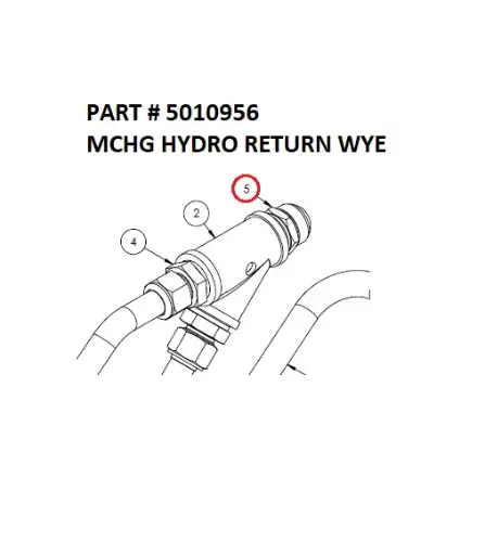 [1050 XR - 5010956] Serco 1050XR Machined Hydrocontrol Return Wye (Part 5010956)