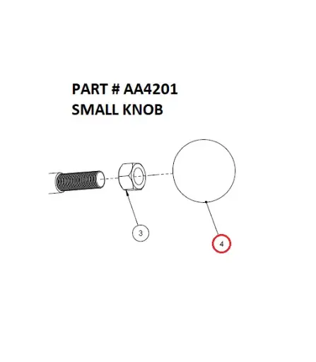 [1050 XR - AA4201] Small Knob for Serco 1050XR (Part AA4201)