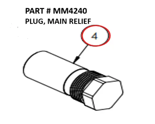 [1050 XR - MM4240] Serco 1050XR Plug, Main Relief (Part MM4240)