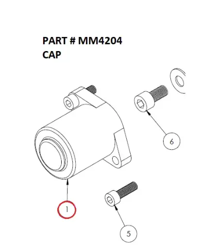 [1050 XR - MM4204] Serco 1050XR Hydrocontrol Valve Cap (Part MM4204)