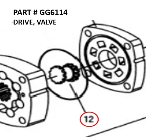 [1050 XR - GG6114] Serco 1050XR Hydraulic Motor Valve Drive (Part GG6114)