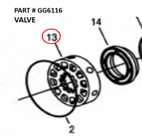 [1050 XR - GG6116] Serco 1050XR Hydraulic Motor Valve (Part GG6116)