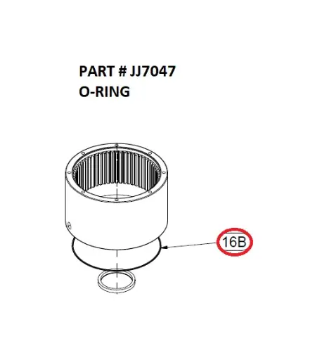 [1050 XR - JJ7047] Serco 1050XR Gearbox O-Ring (Part JJ7047)