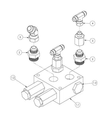 [1050XR - 5010957] ASSY CROSSOVER SWING BLOCK 5010957