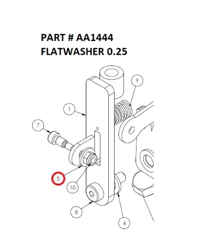 [8500 - AA1444] Flat Washer 1/4" for Serco 8500 (Part AA1444)