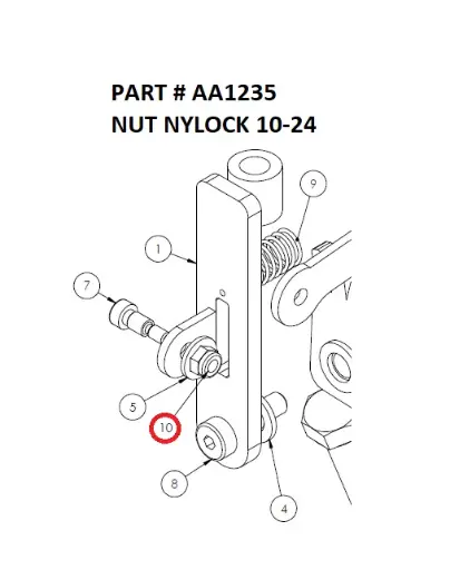 [8500 - AA1235] Nylock Nut 10-24 for Serco 8500 (Part AA1235)